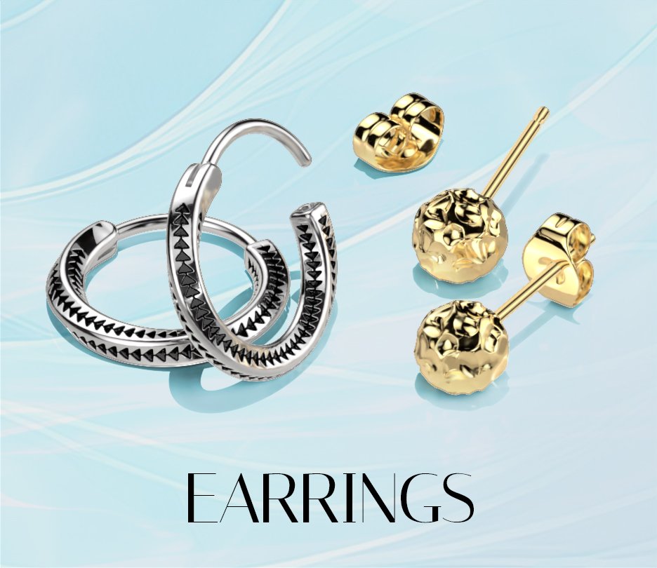 Earrings, Studs, Fake Earrings, Ear Cuffs, Spring Action Earrings, and other Ear/Lobe Jewelry